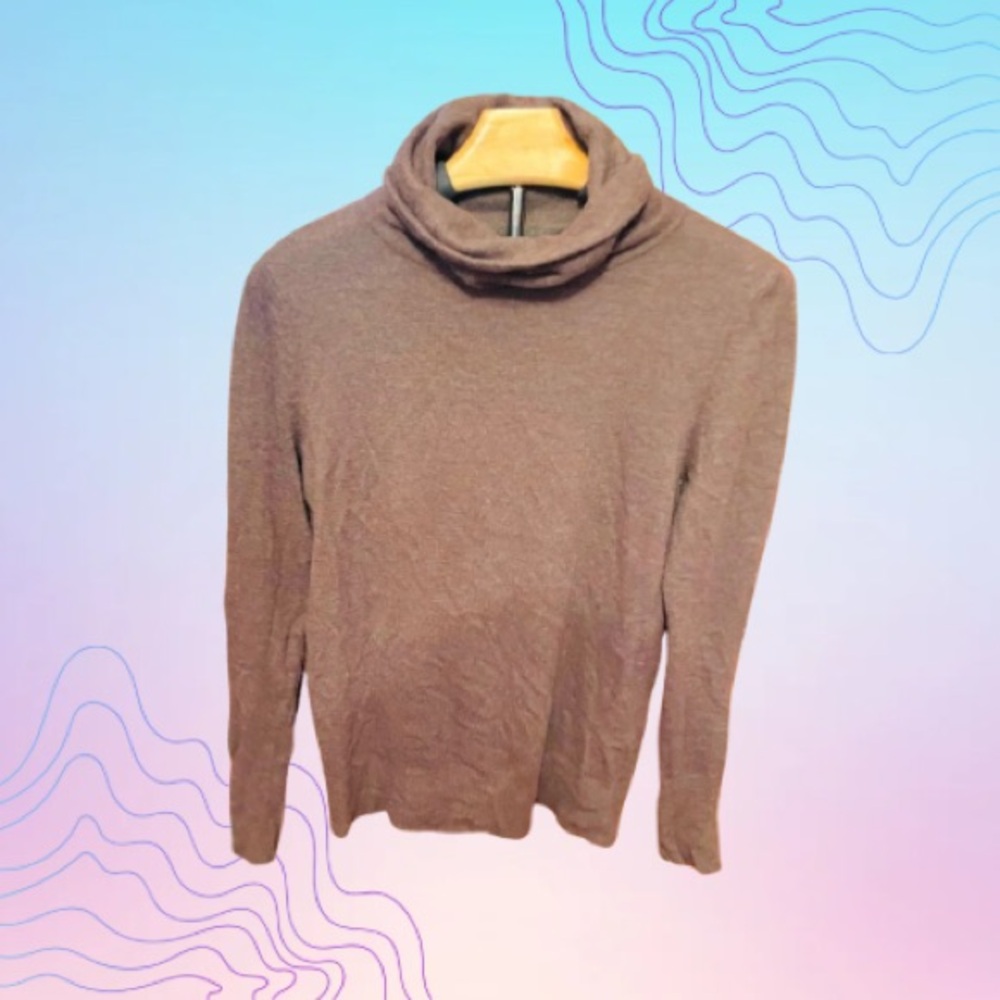 MOSSIMO SUPPLY CO. Juniors Size Large Brown Cowl Neck Top